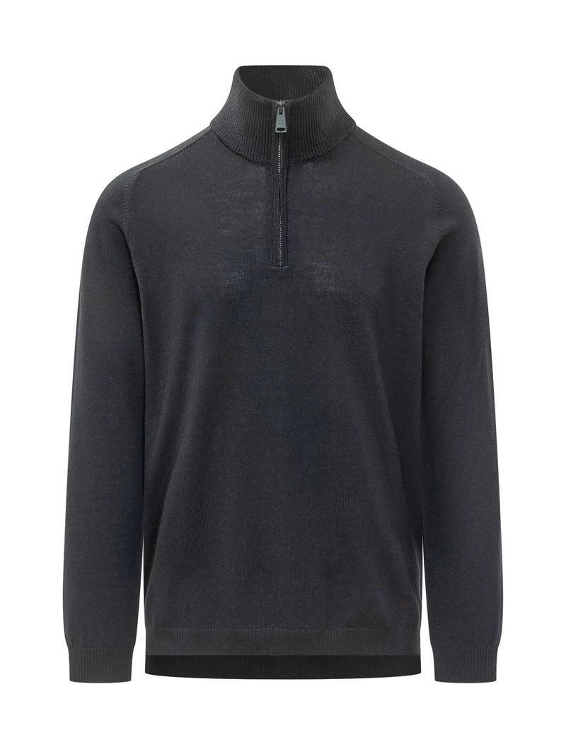 Maglia a Collo Alto con Chiusura Zip