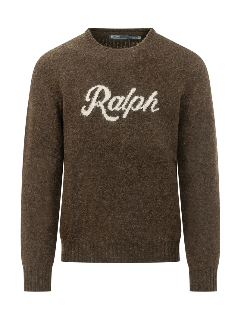 Pullover Girocollo con Scritta Frontale