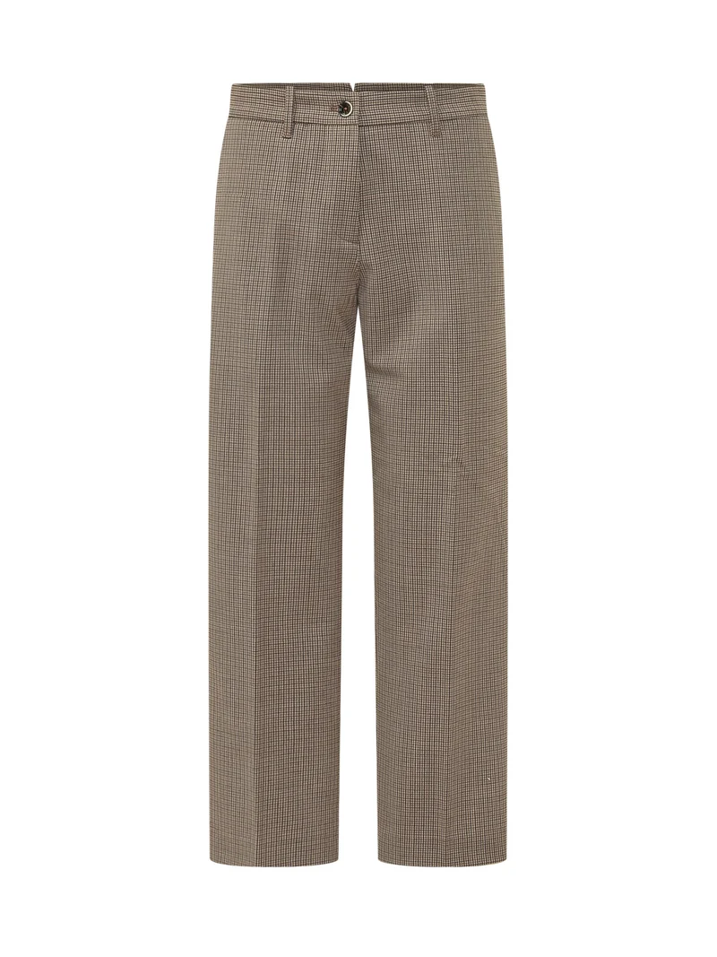 Pantaloni Seraphine Slim con Motivo Micro Check