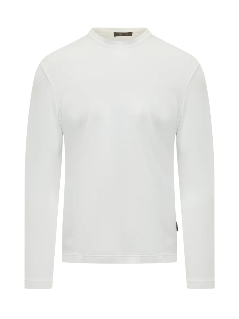 Maglia Girocollo con Bordi a Coste
