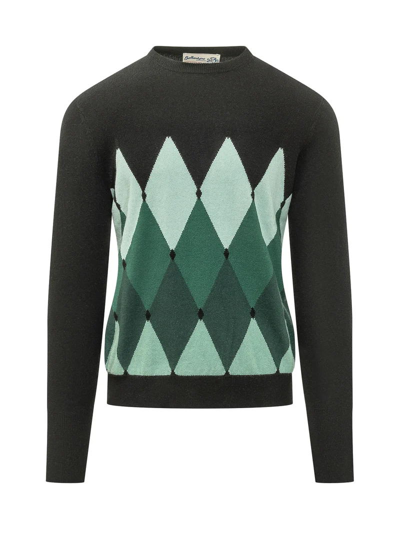 Maglia Girocollo con Motivo a Rombi