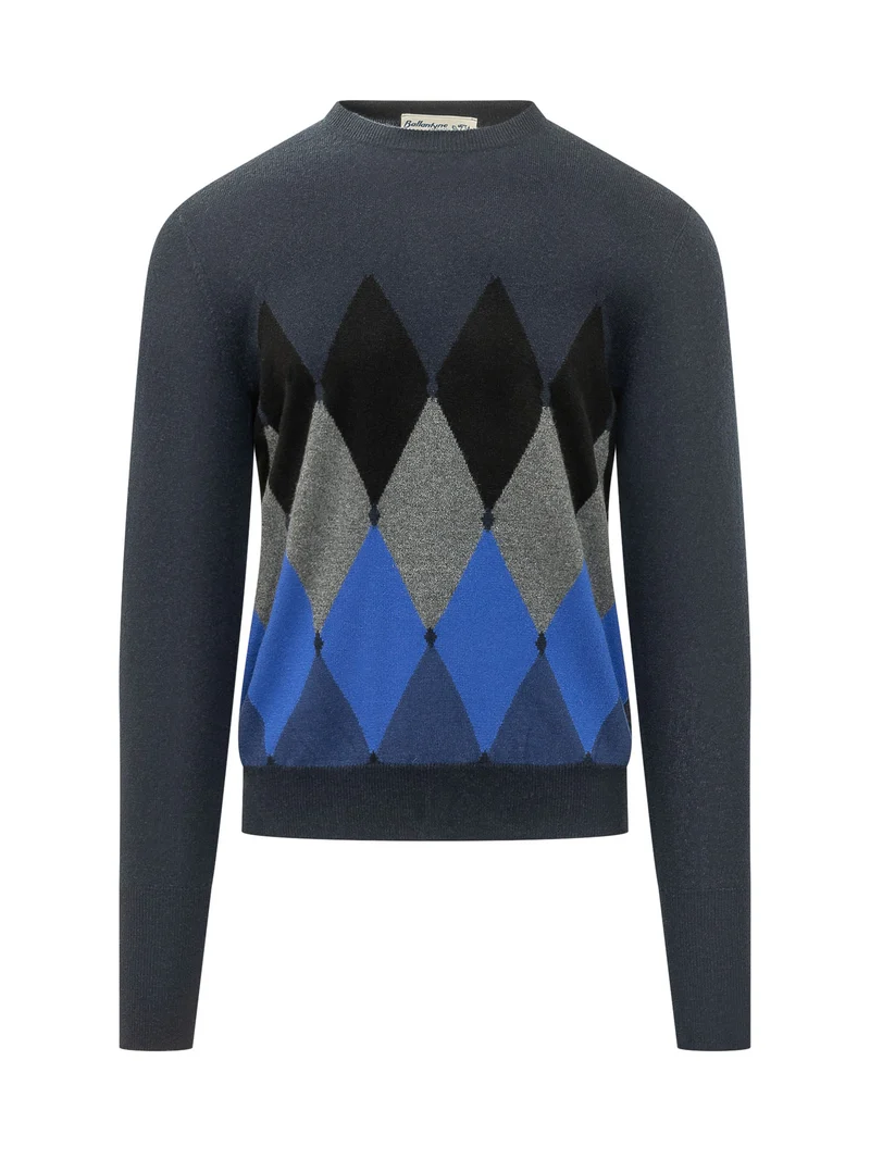 Maglia Girocollo con Motivo a Rombi
