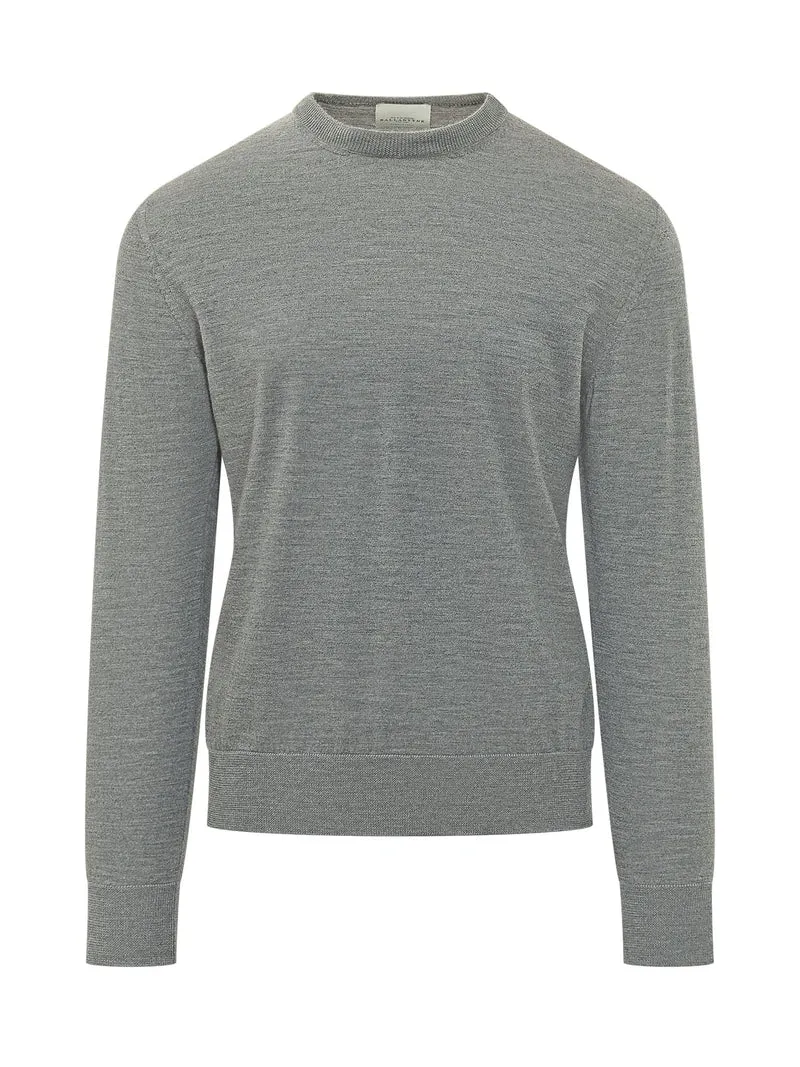 Maglia Girocollo con Bordo a Coste