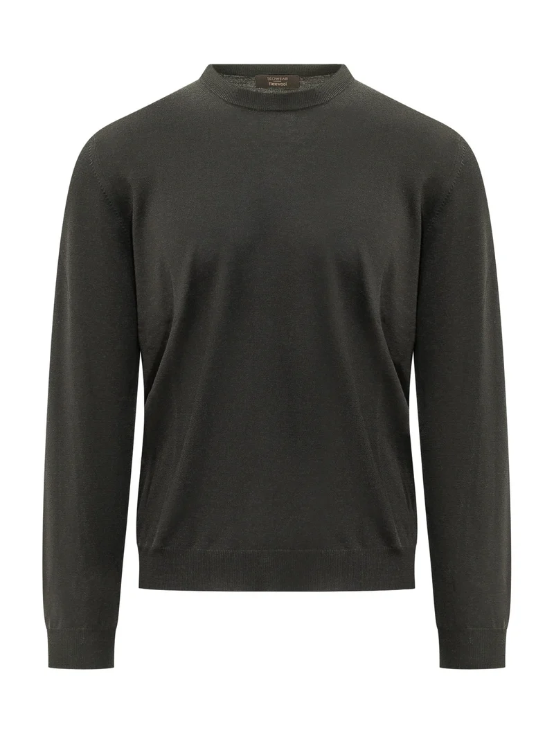 Maglia Girocollo con Bordi a Coste