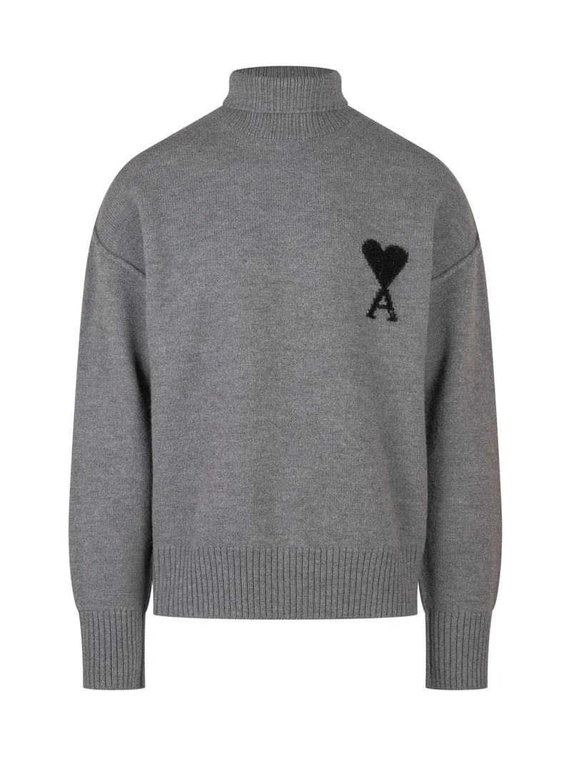 Maglia a Collo Alto con Logo a Cuore