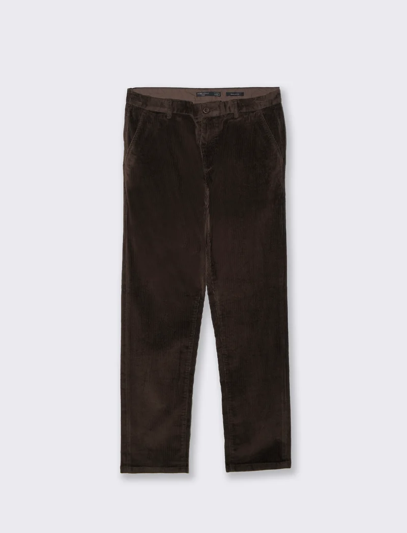 Pantaloni Chino in velluto a coste - Moro