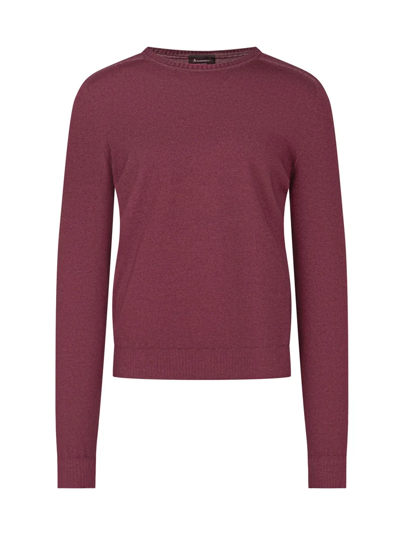 Maglia Girocollo con Bordi a Coste