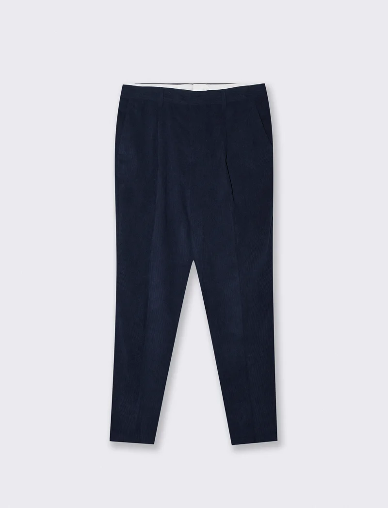 Pantaloni in velluto formal fit eleganti - Blu