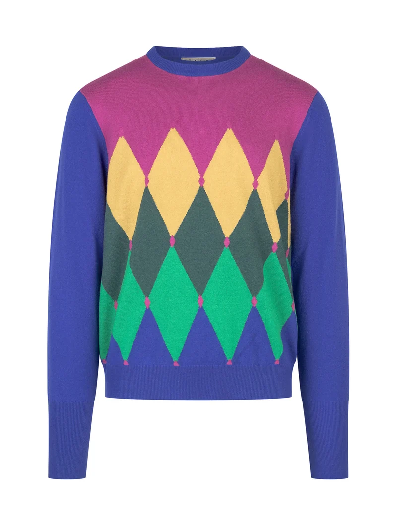 Maglia Girocollo con Motivo a Rombi