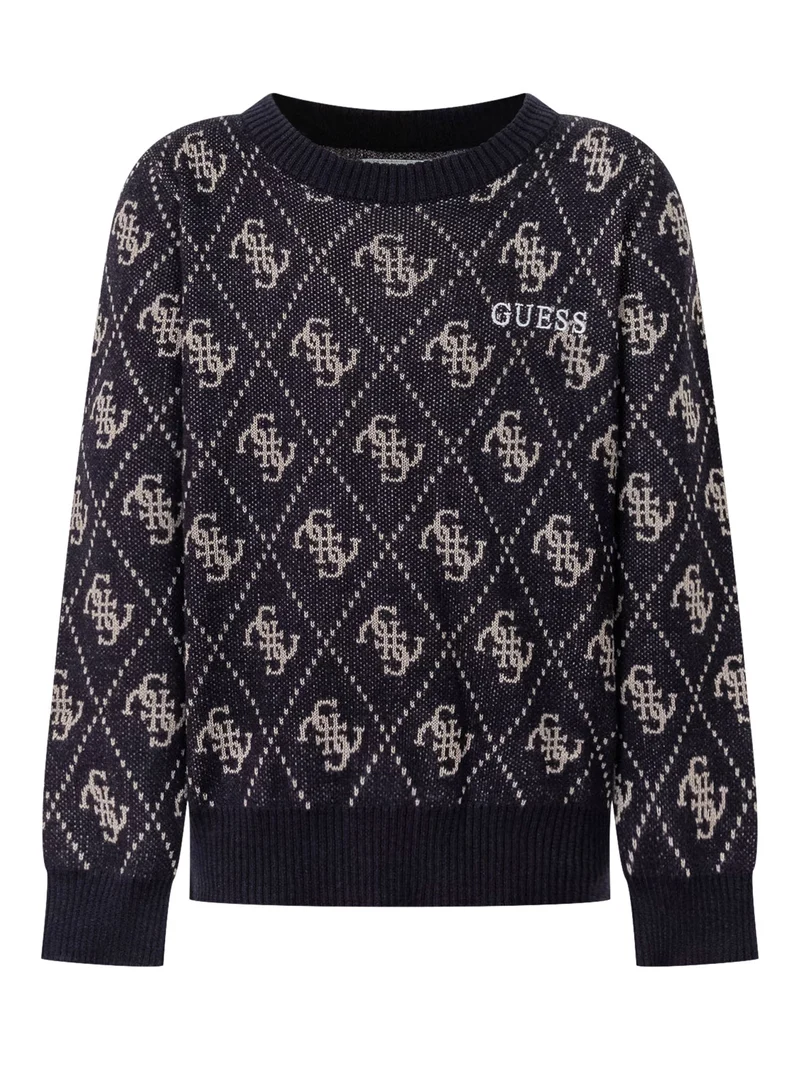 Maglia Girocollo con Motivo Geometrico