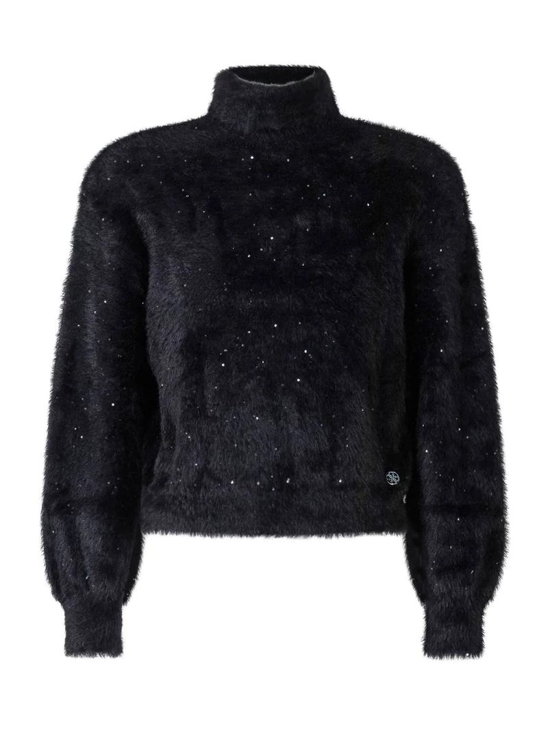 Maglia a Collo Alto con Paillettes