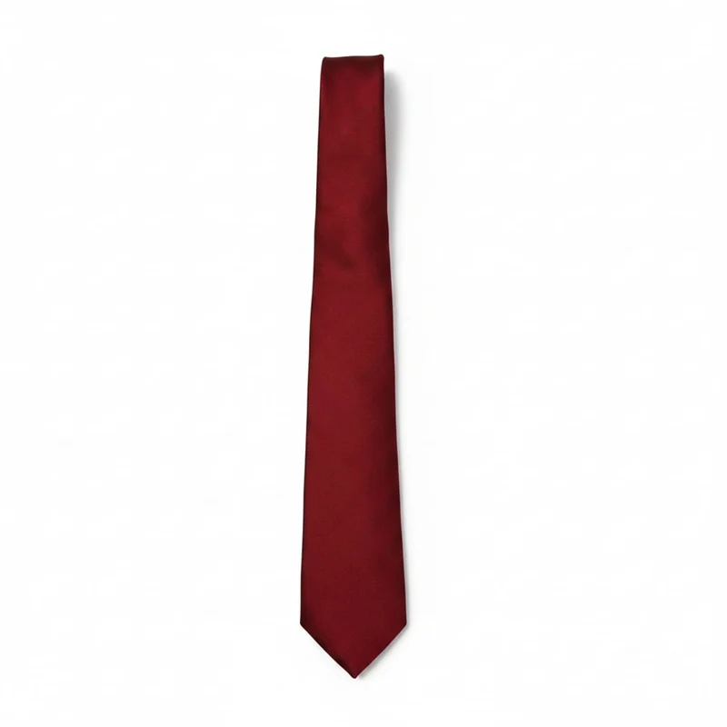 Cravatta raso liscio 5 cm per uomo - Rosso