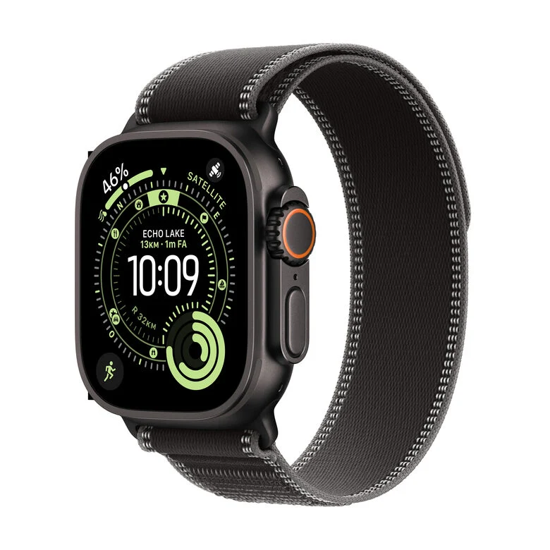 Apple Watch Ultra 3 GPS + Cellular 49mm Cassa Titanio Nero con Alpine Loop Terra Cotta - M/L
