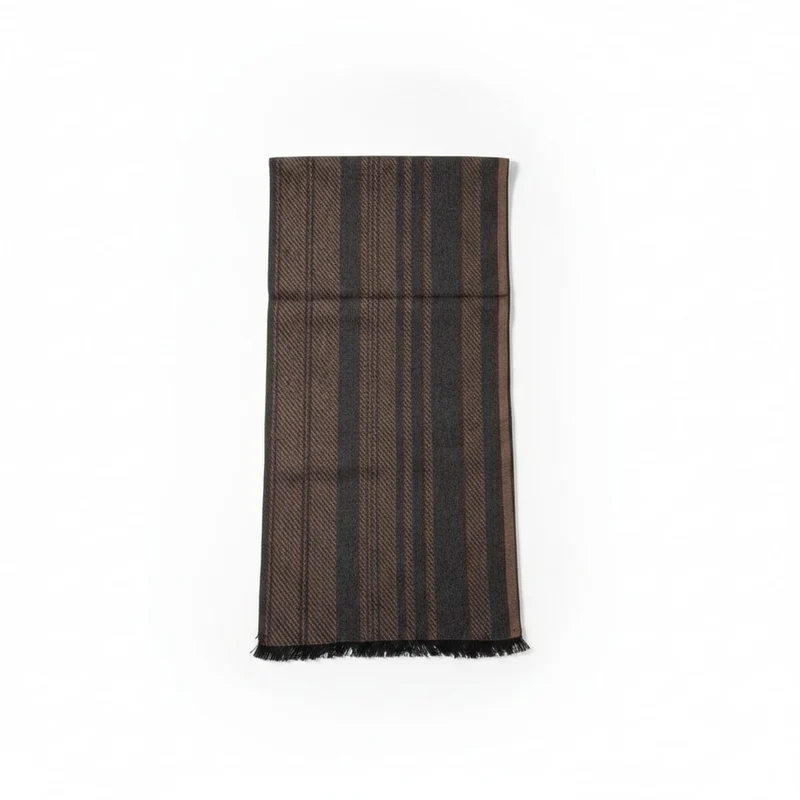 Sciarpa uomo righe grandi eleganti - Beige