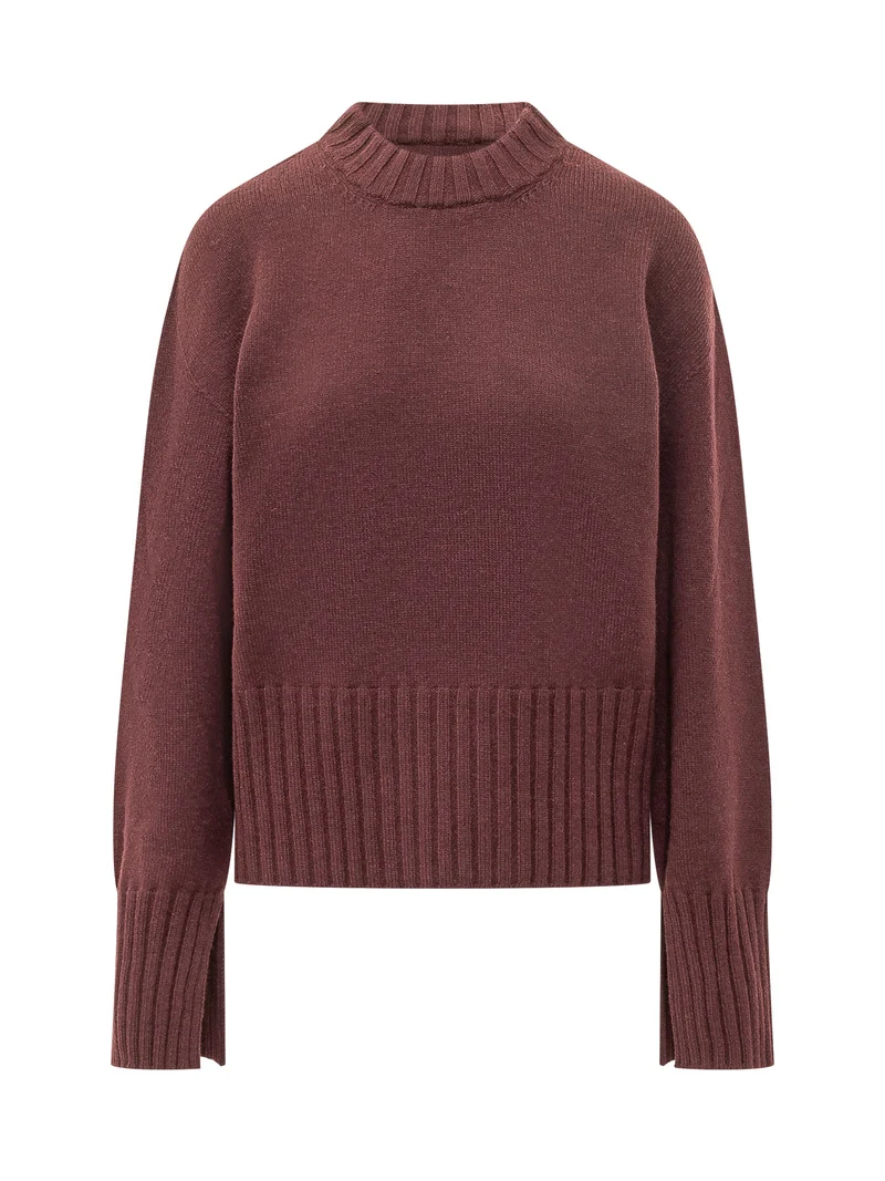 Maglia Boxy a Collo Alto
