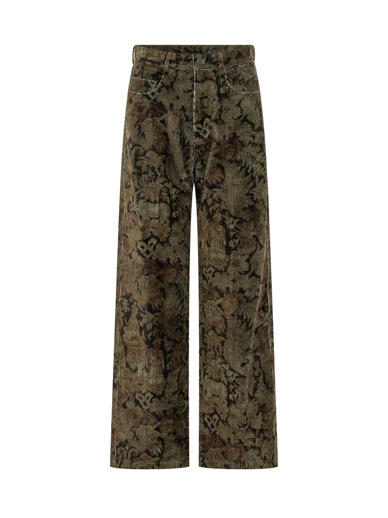 Pantaloni Gridox con Motivo Floreale