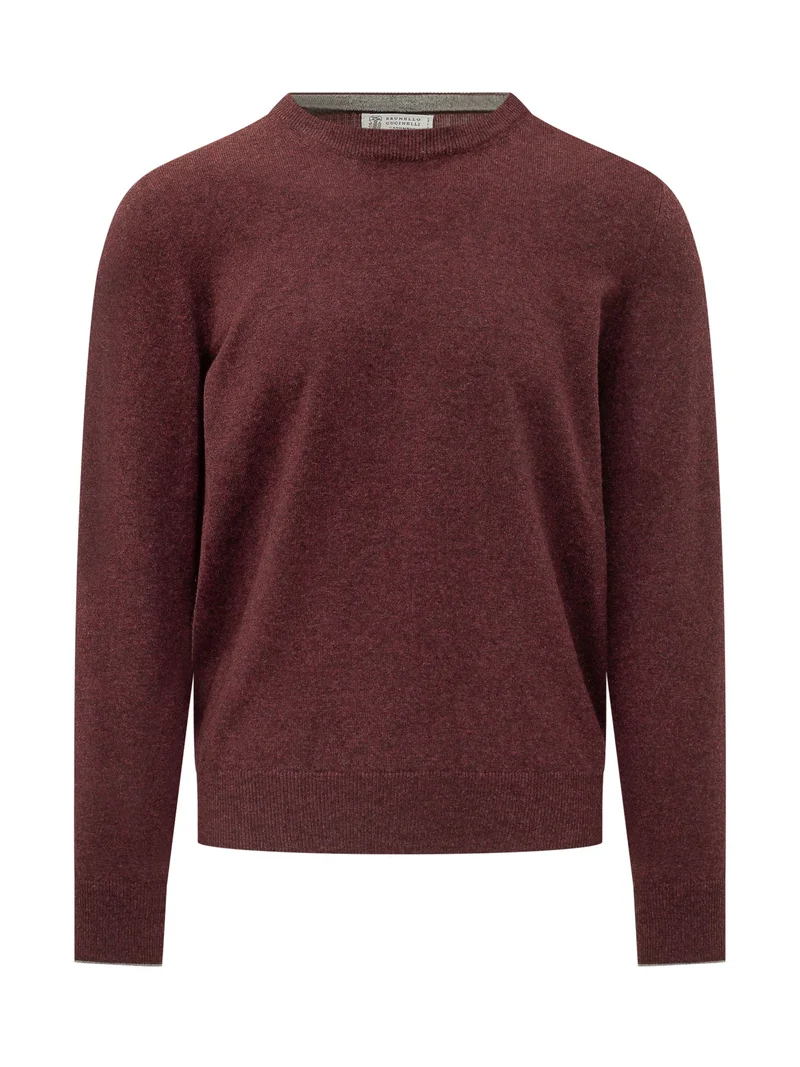 Maglia Girocollo con Bordi a Coste
