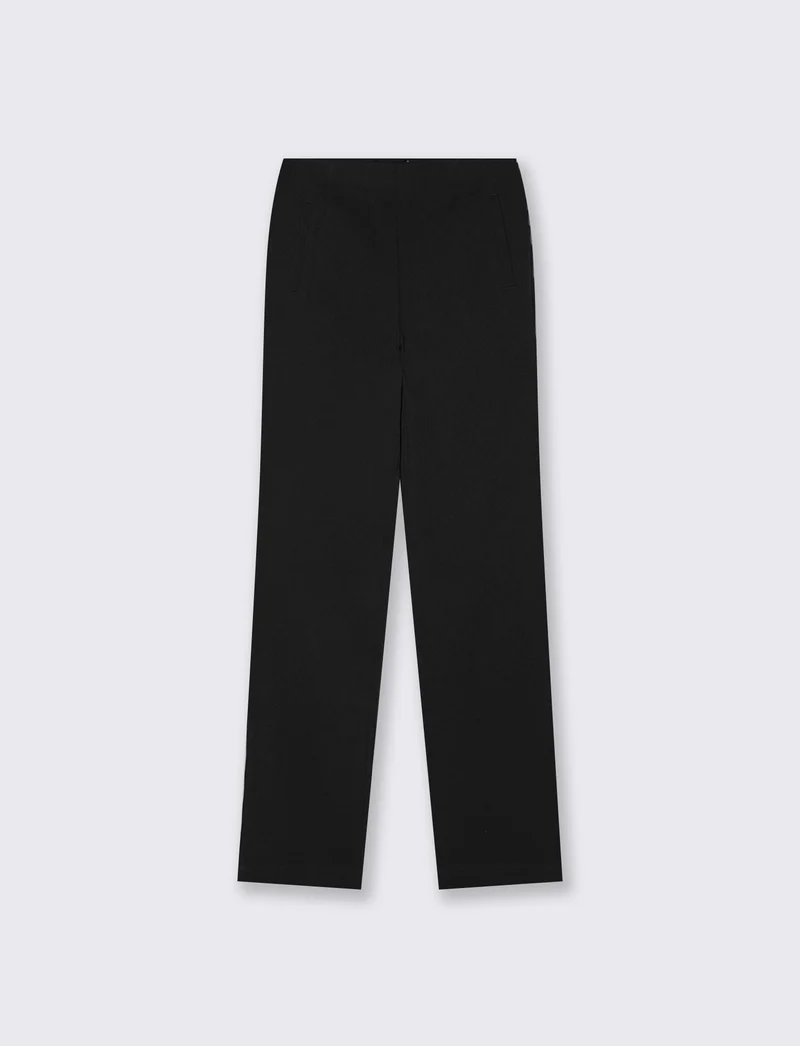 Pantalone skinny a vita alta flare - Nero