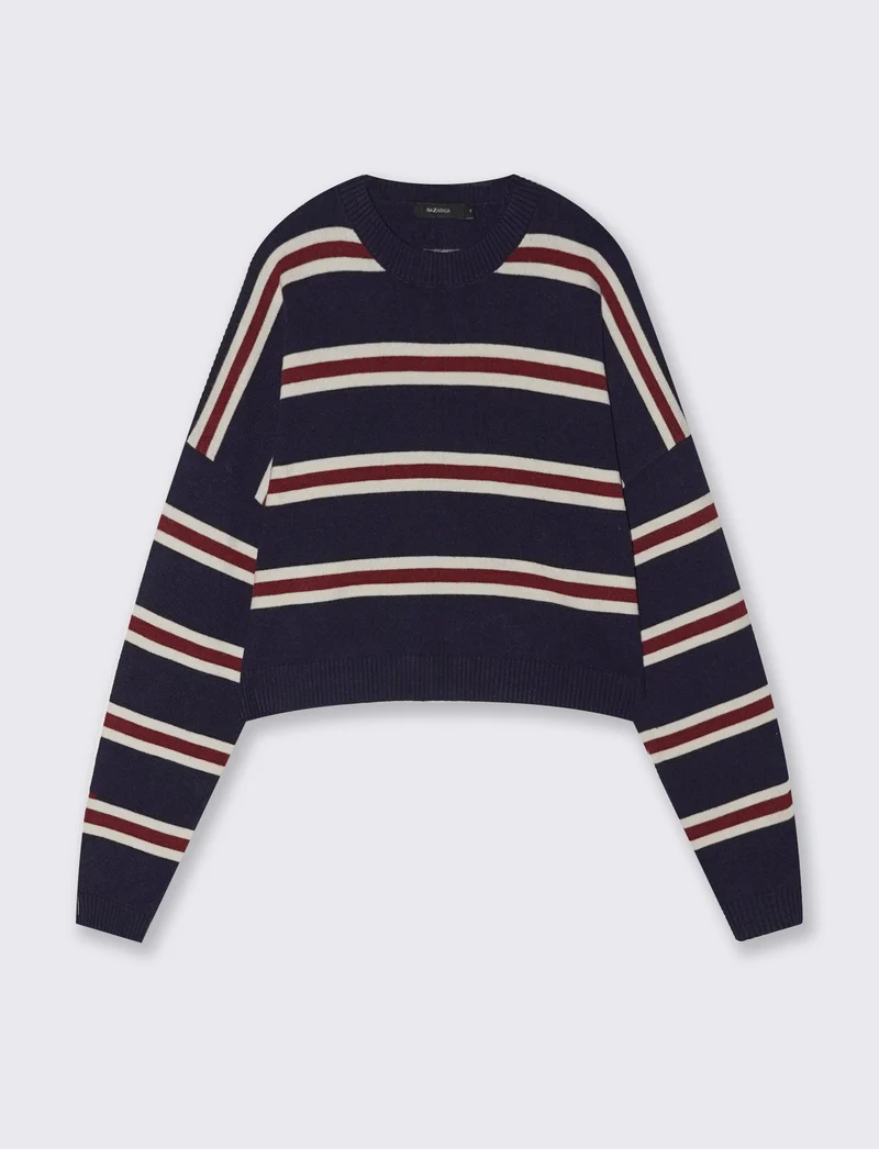 Maglia crop con manica a T stylish - var 3