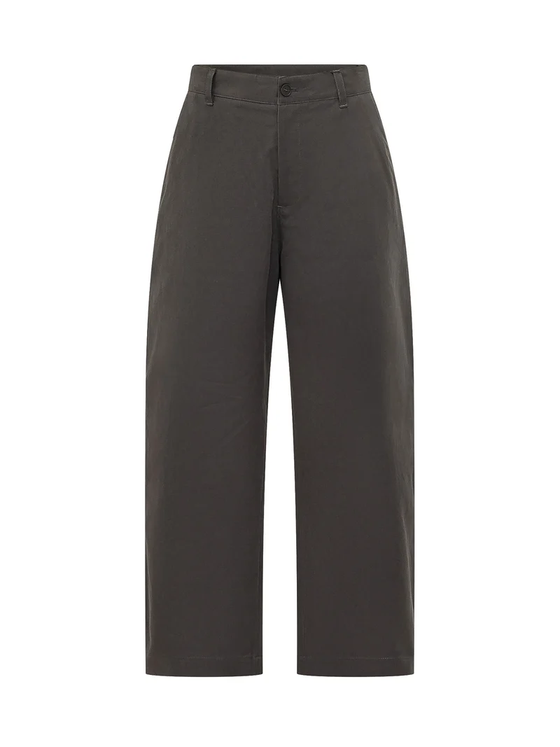 Pantaloni Curved Leg a Gamba Ampia