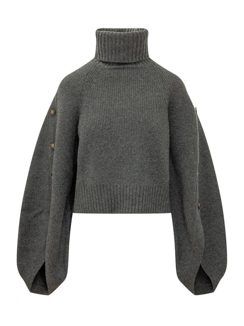 Maglia Valiant a Collo Alto con Maniche Ampie