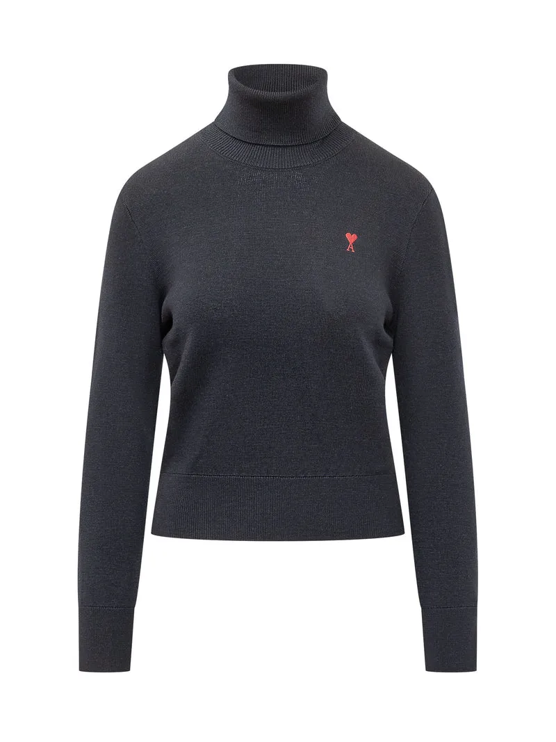 Maglia a Collo Alto con Logo