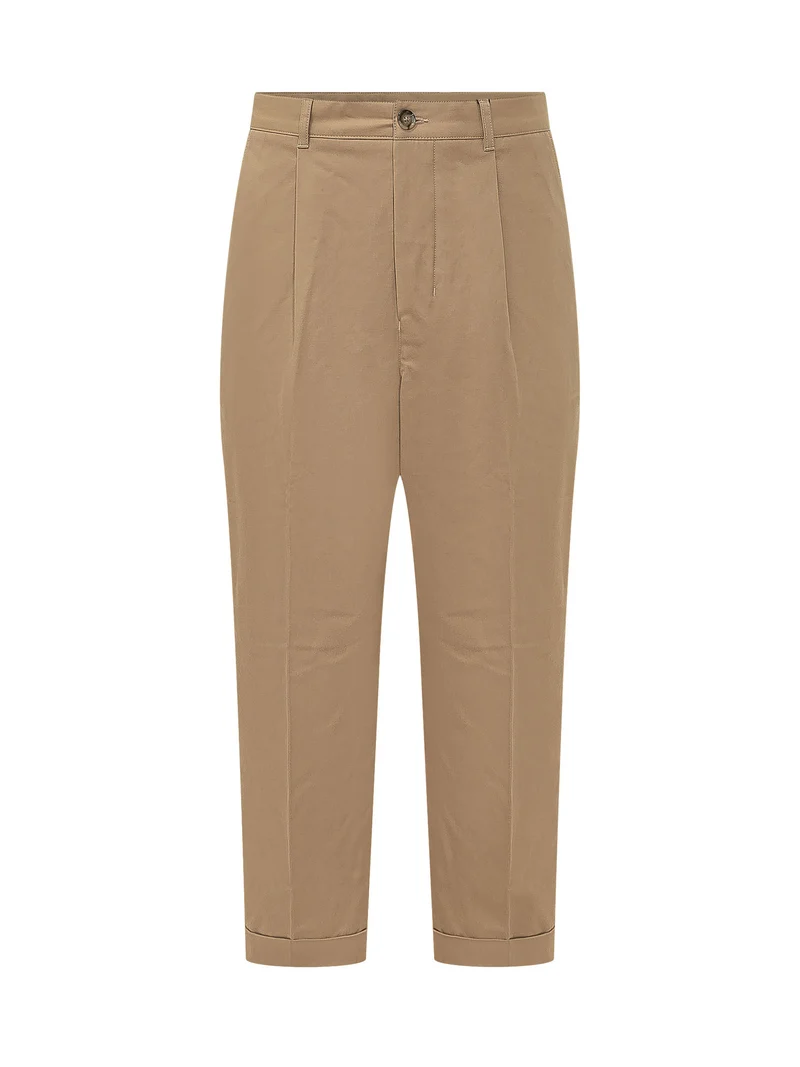 Pantaloni Carrot con Pieghe