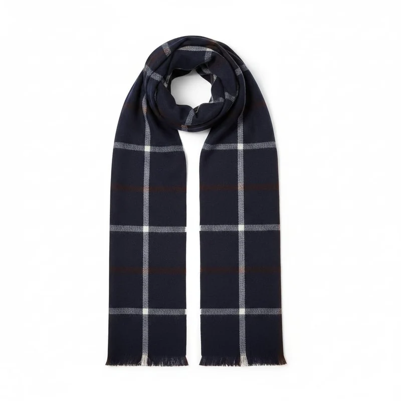 Sciarpa uomo a quadri eleganti - Blu