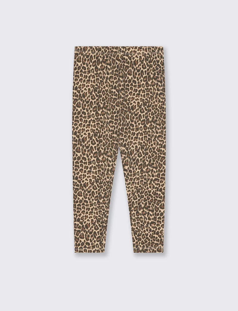 Leggings elasticizzati in cotone per bambina - Maculato