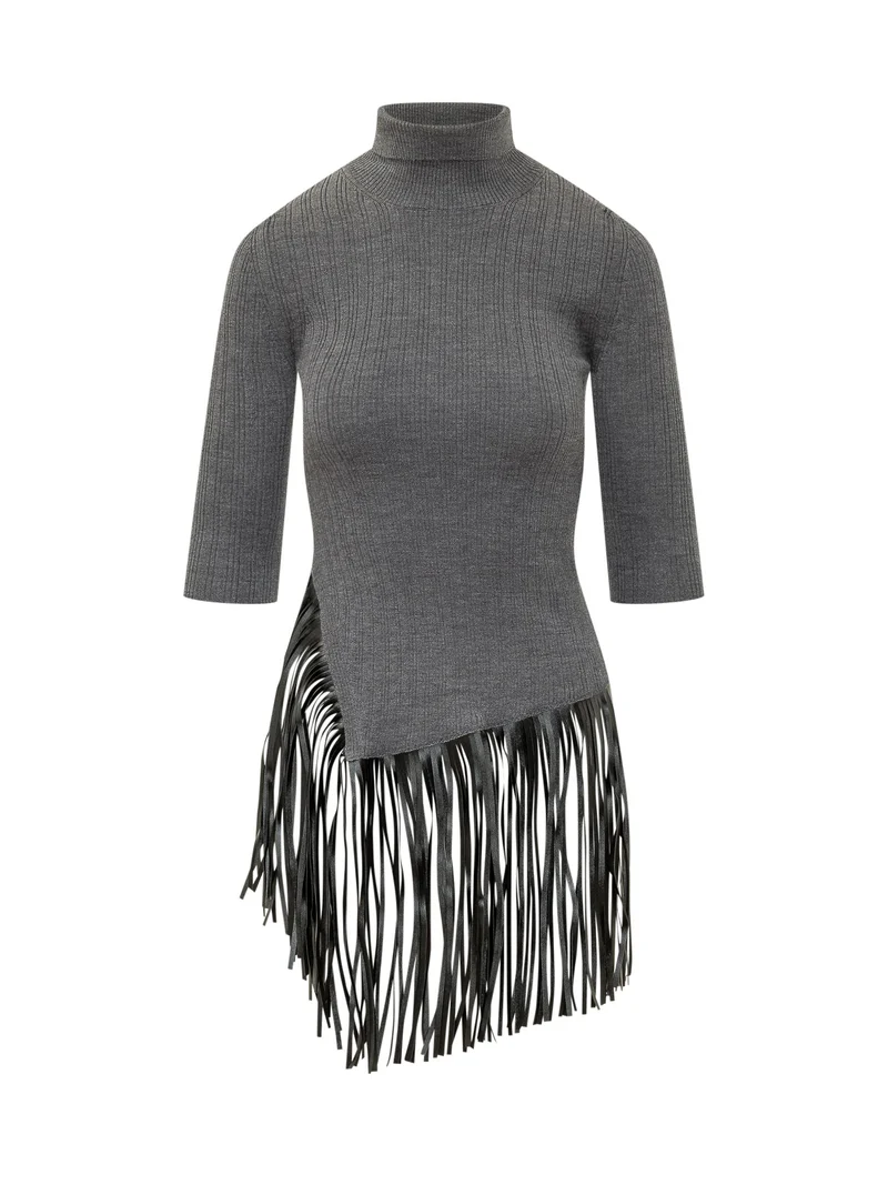 Maglia Dolcevita con Frange