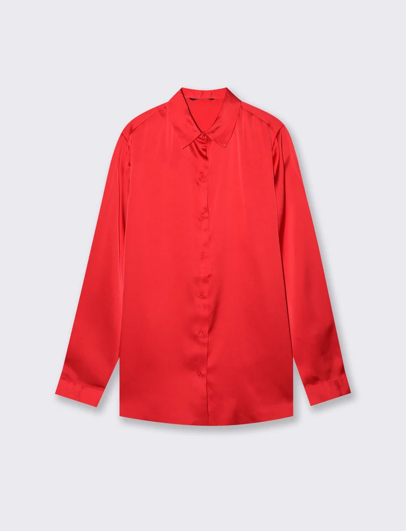 Camicie manica lunga eleganti e versatili - Rosso