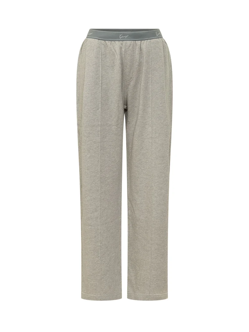 Pantaloni a Gamba Ampia con Vita Elasticizzata