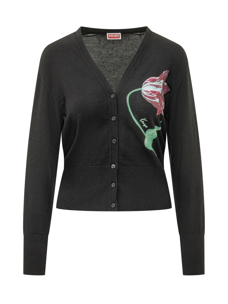 Cardigan Tulip con Stampa Floreale