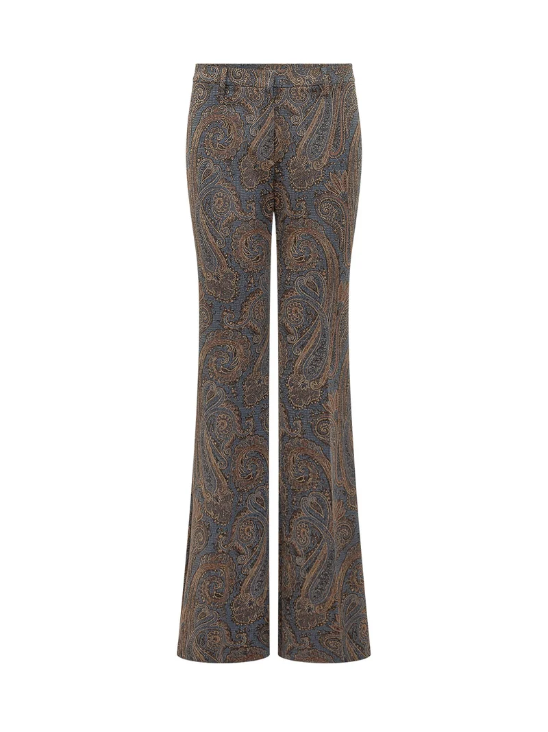 Pantaloni Svasati con Motivo Paisley