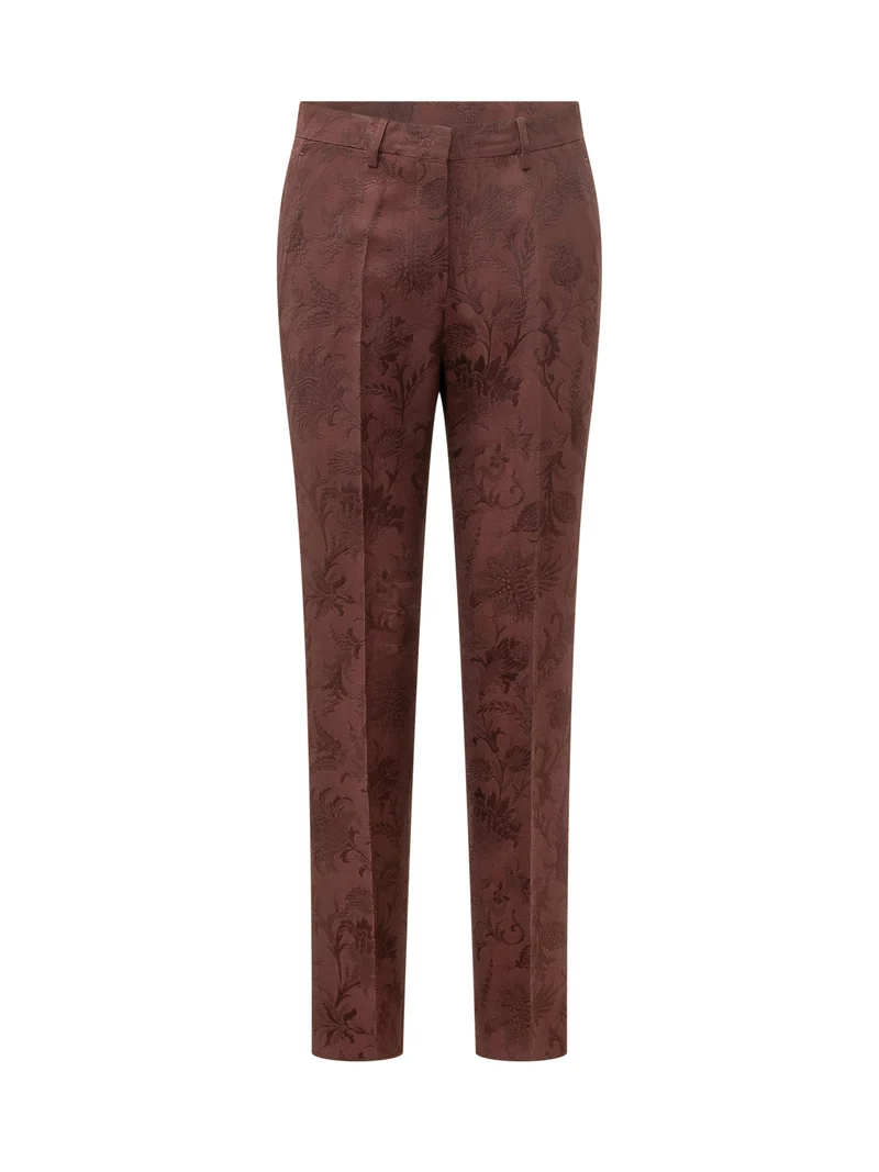 Pantaloni con Motivo Floreale