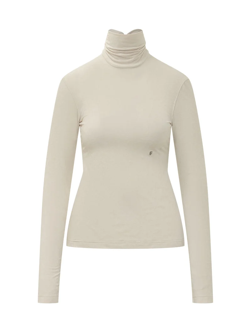 Maglia a Collo Alto Arricciato
