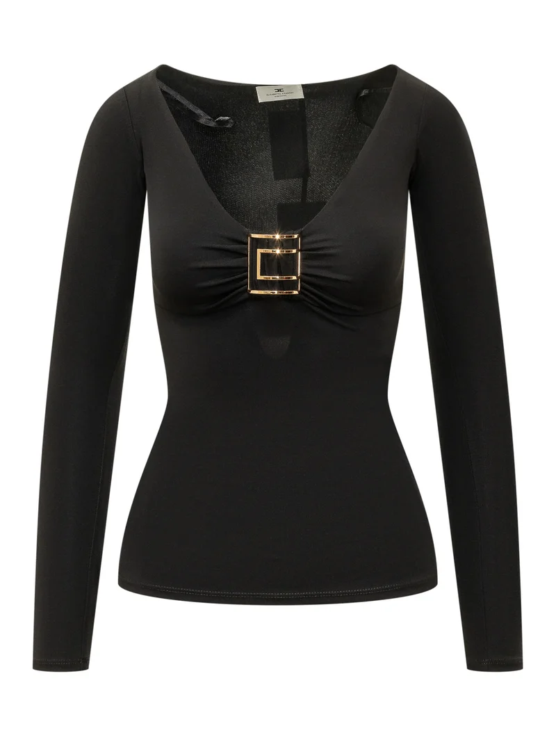 Maglia con Fibbia Decorativa
