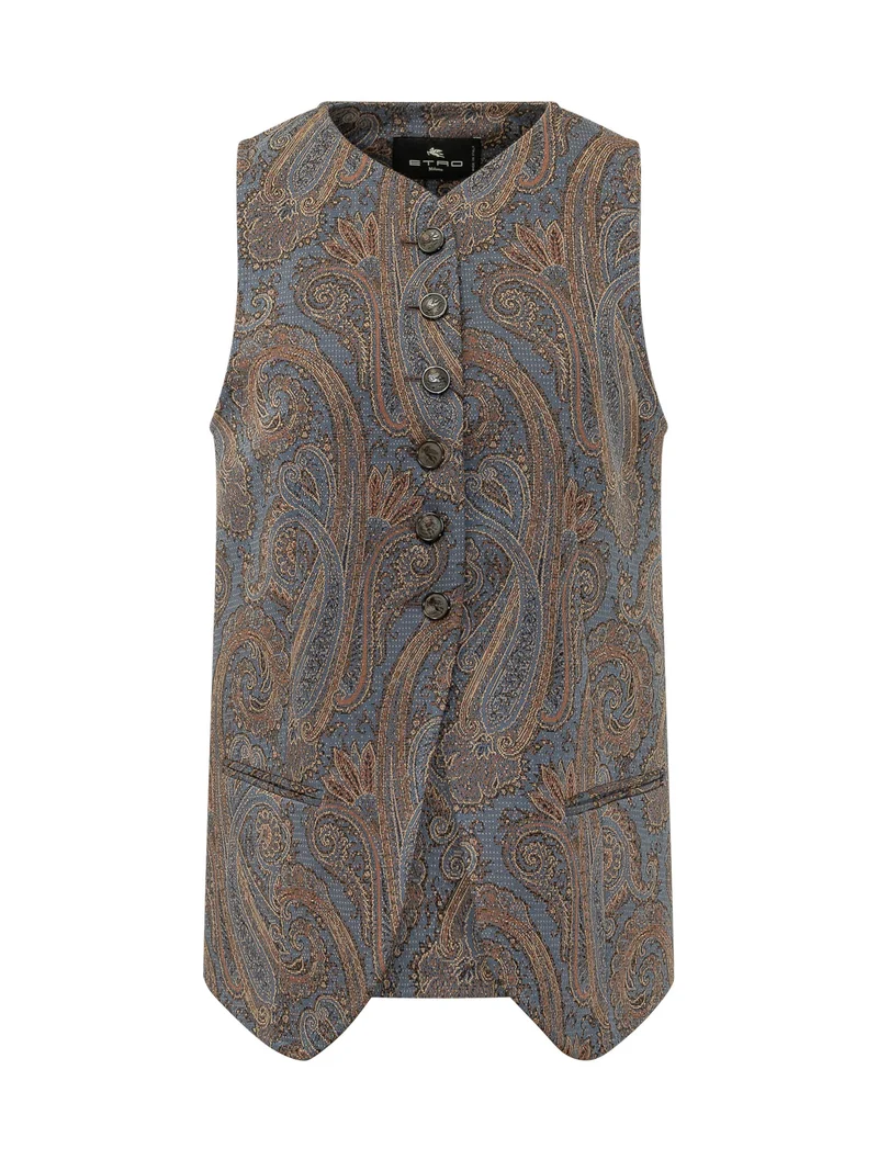 Gilet con Motivo Paisley