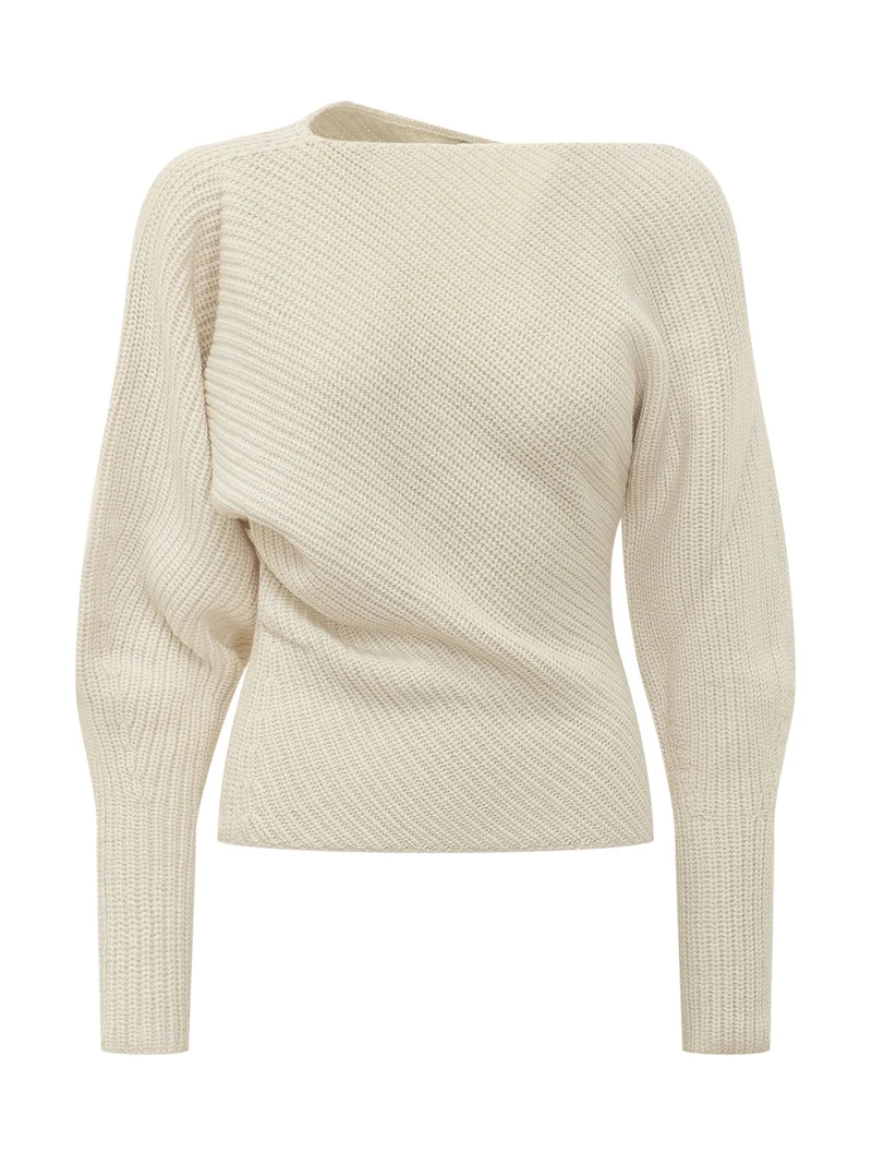 Maglia con Drappeggio Asimmetrico