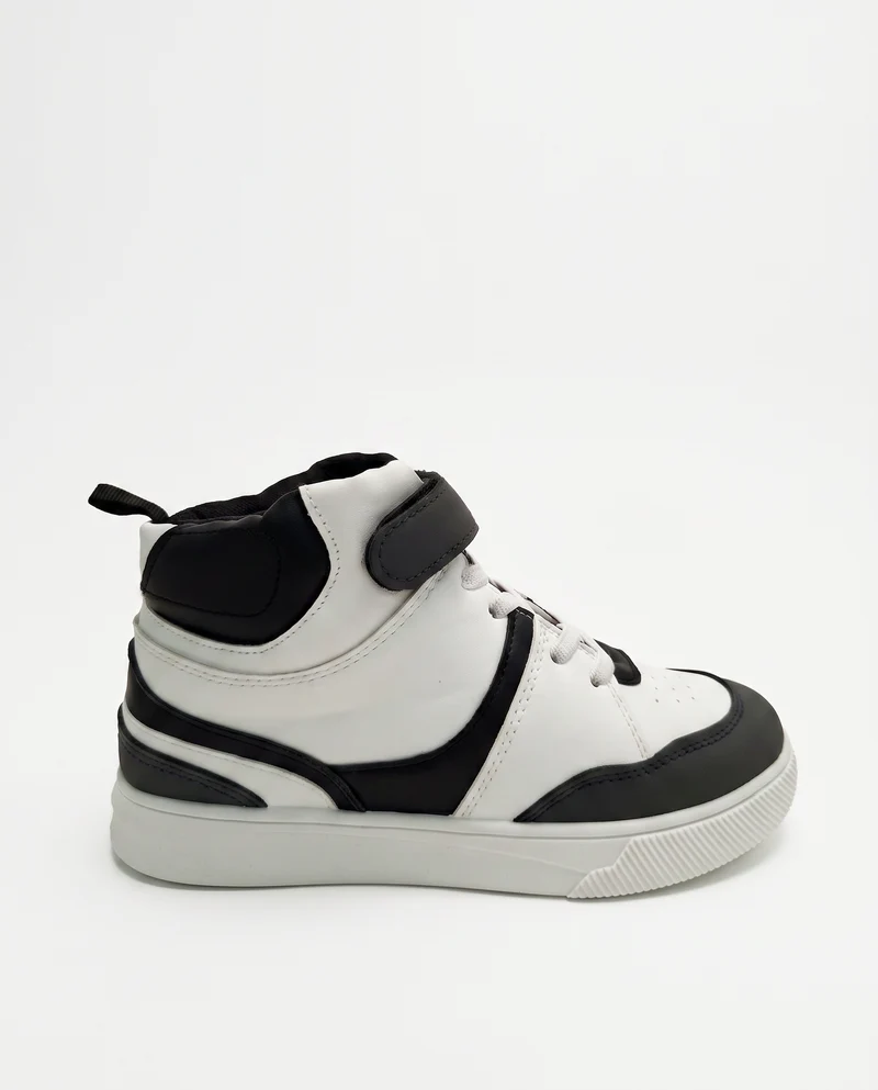 Sneakers bianche a collo alto per bambini - Bianco