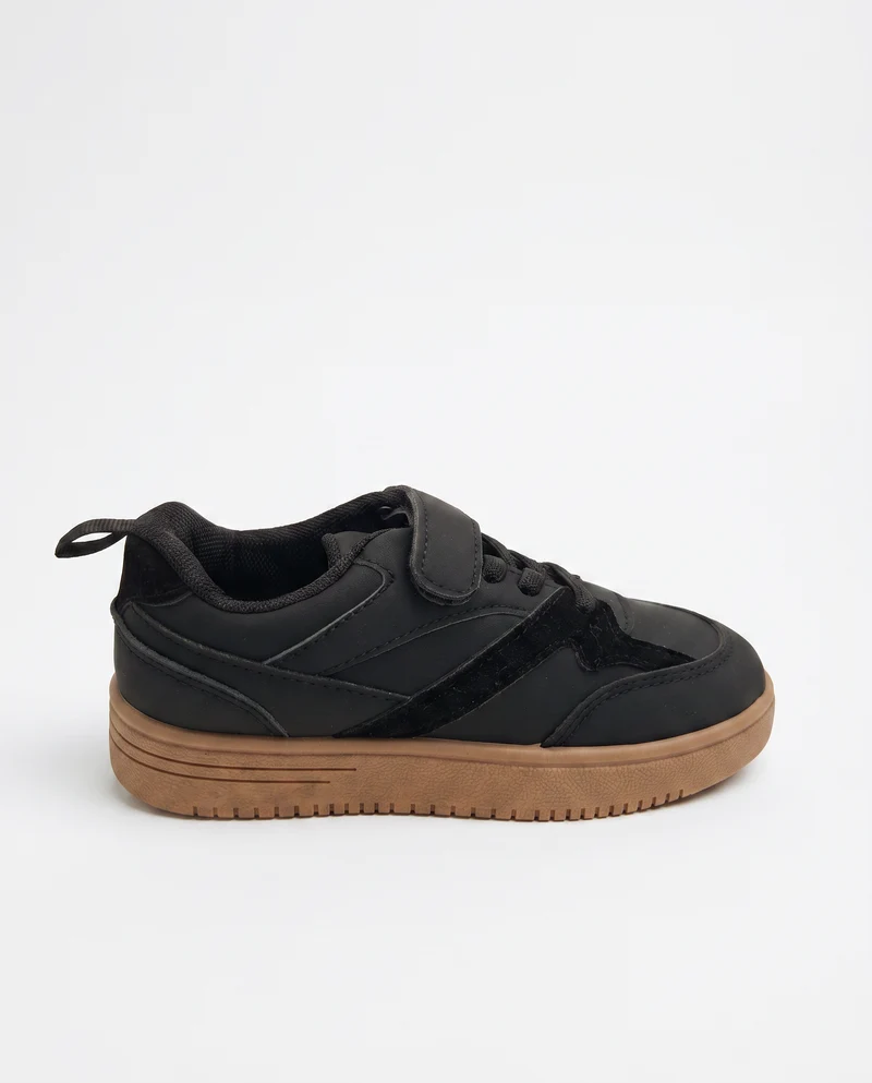 Sneakers minimal in poliuretano nero - Nero