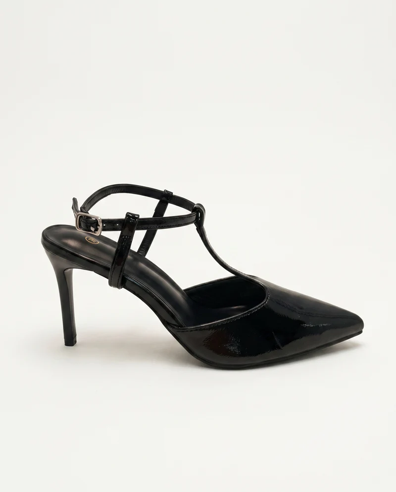 Slingback da con tacco a spillo 100 mm - Nero