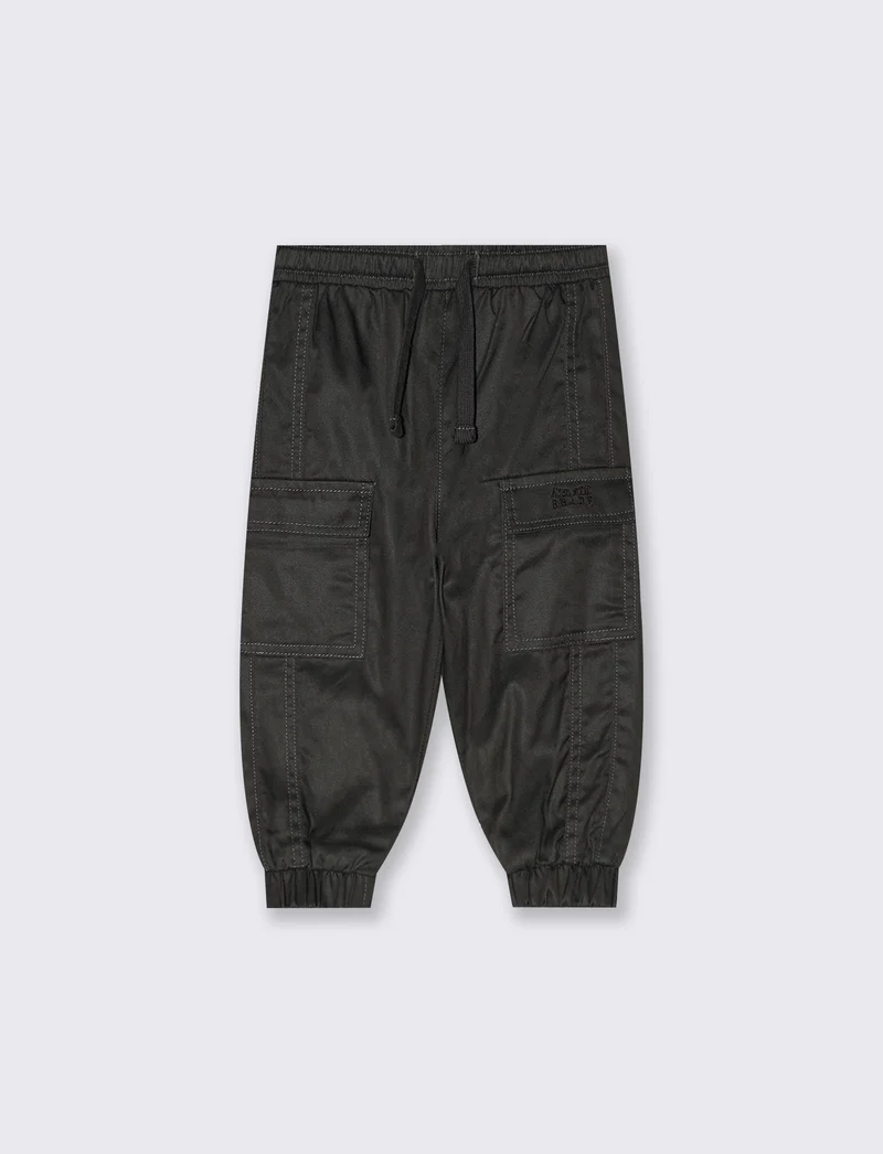 Pantaloni cargo foderati con tasche - Grigio piombo
