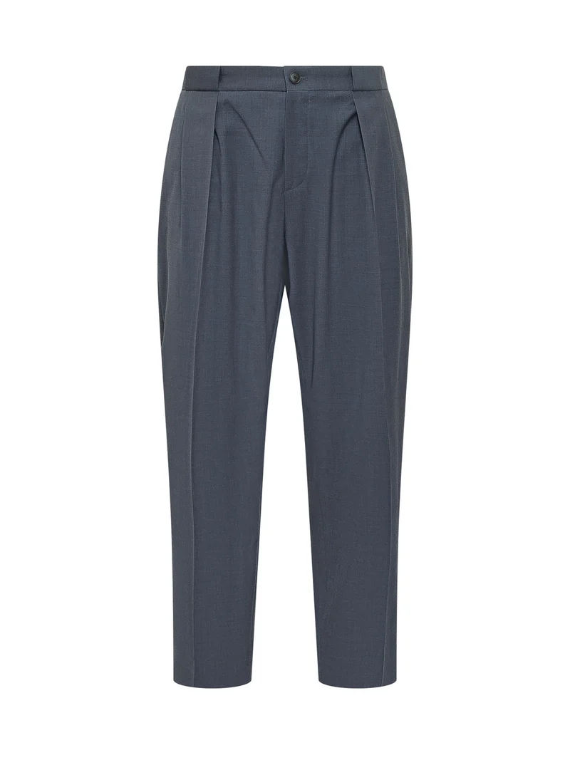 Pantaloni con Pinces e Chiusura Frontale