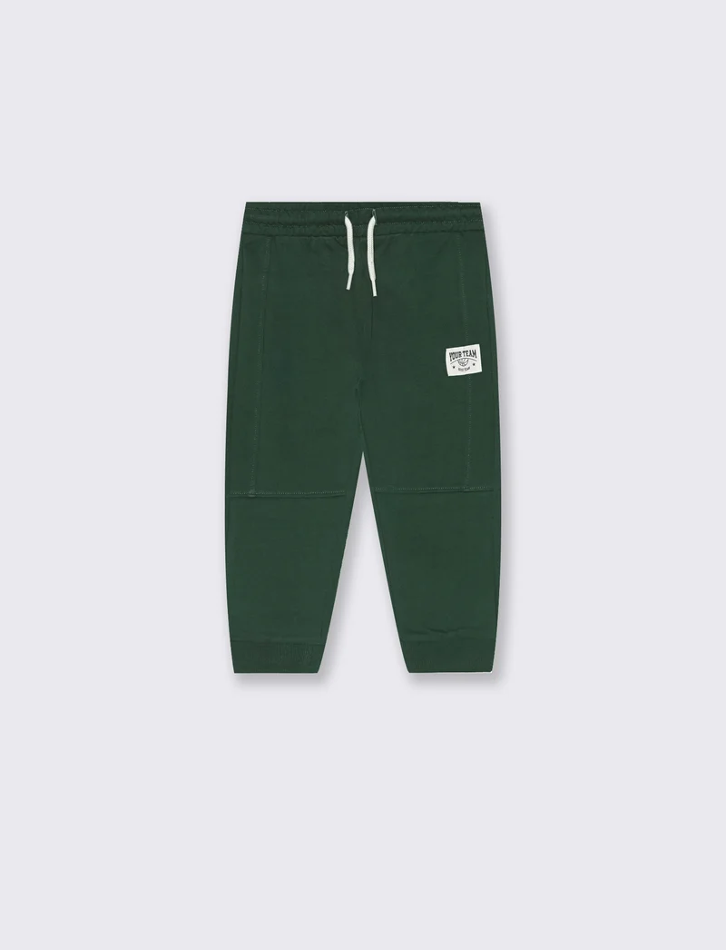 Pantafitness Pantaloni in felpa con tagli - Verde abete
