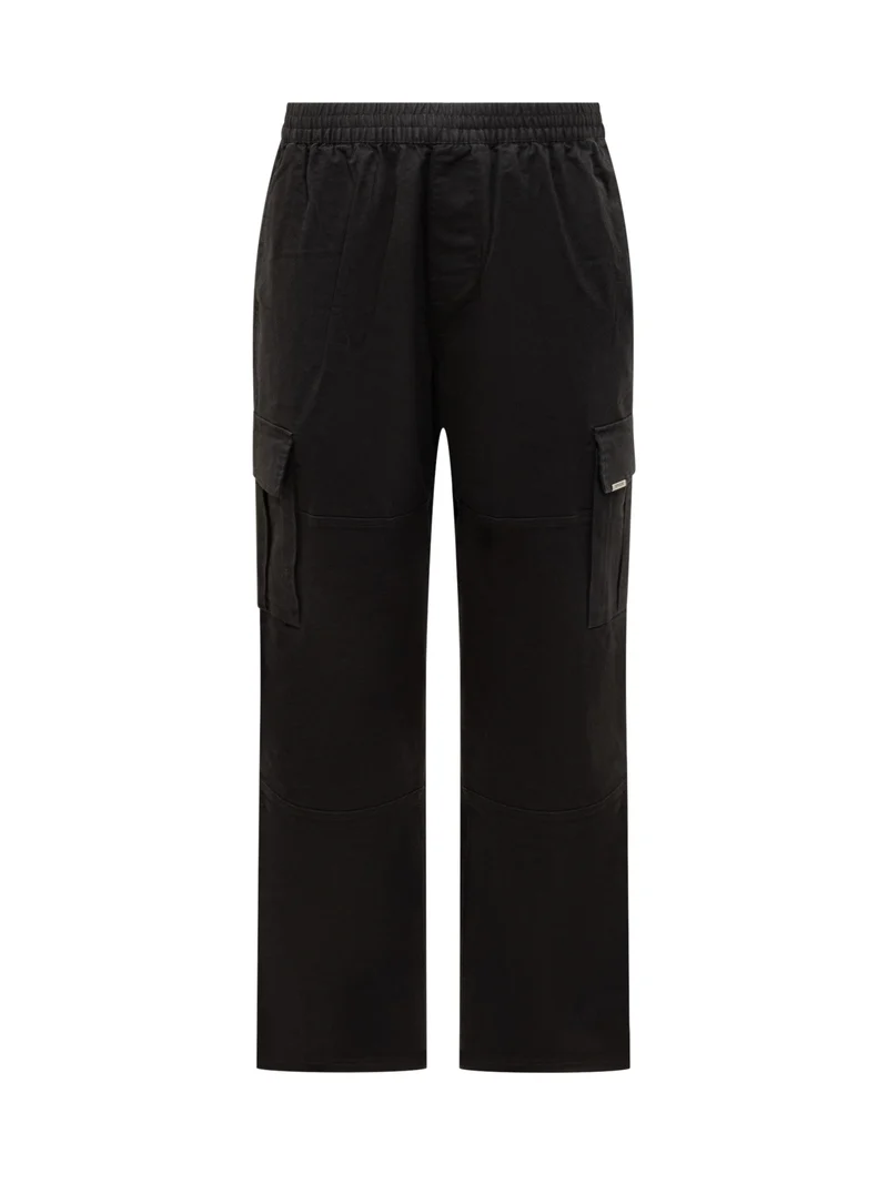Represent Pantaloni Cargo Neri con Tasche Laterali