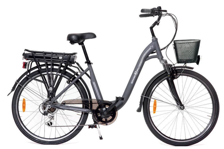 Smartway C4-L1SC-G bicicletta elettrica Grigio Acciaio 66 cm (26") 25 kg Ioni di Litio