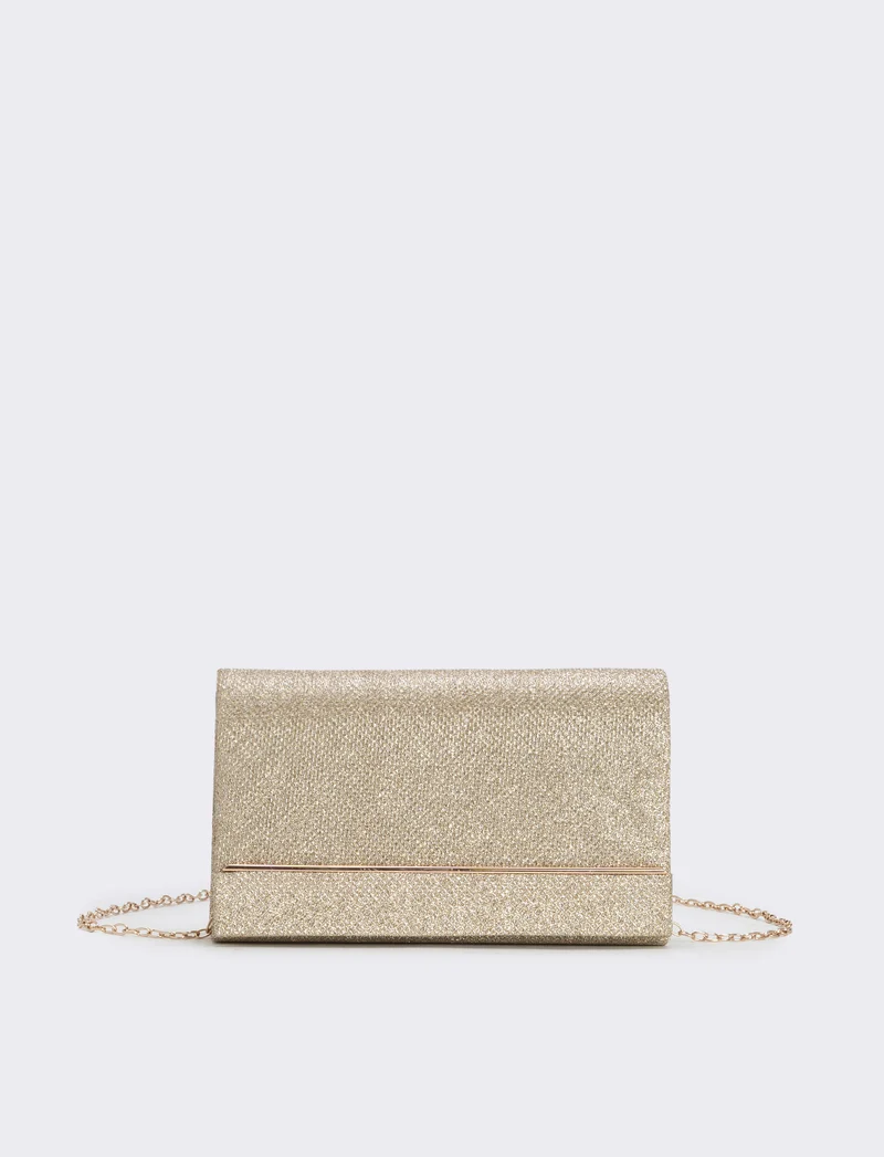 Borsa pochette in lurex - Rosa