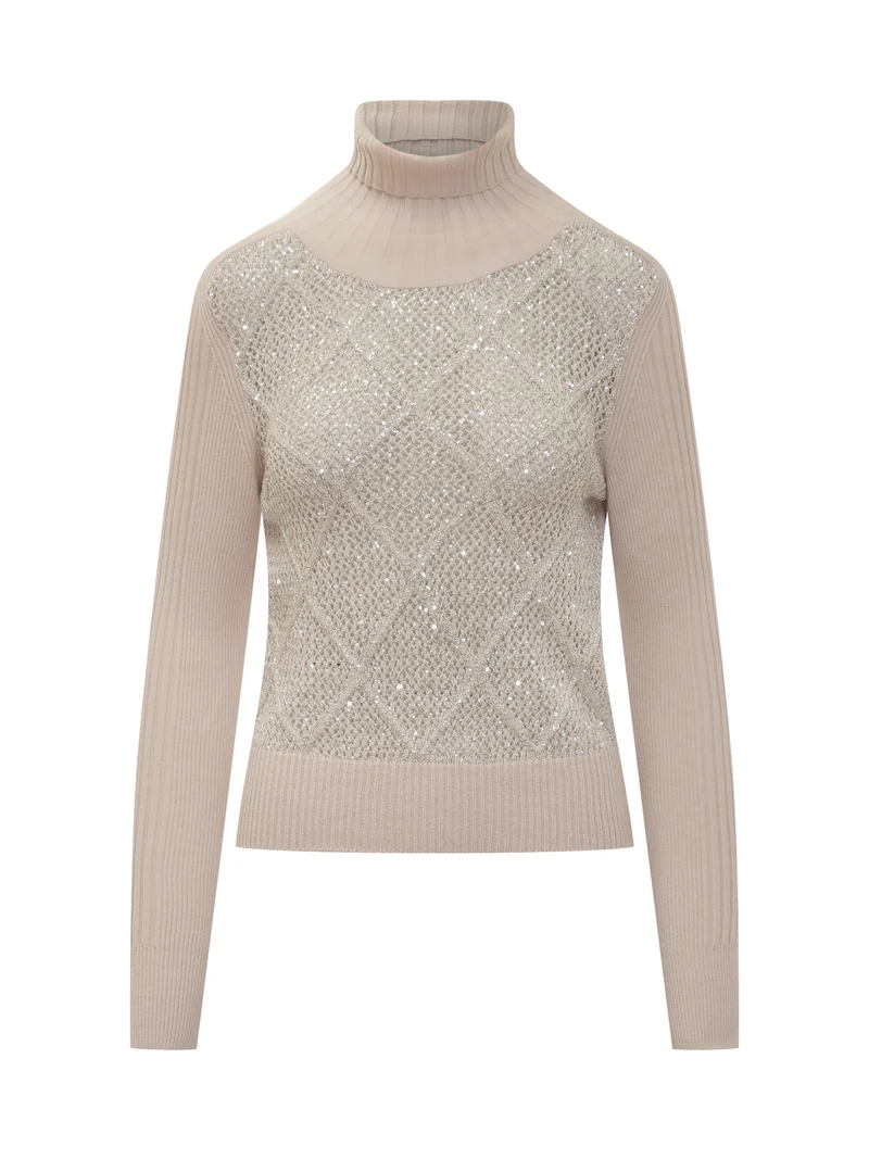 Exterior Dolcevita Beige con Paillettes