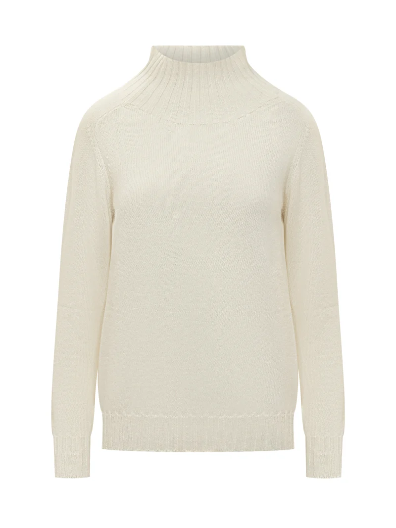 Zanone Maglia Panna a Collo Alto